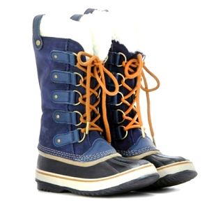 Joan of Artic Shearling Collegiate Blue Suede Boots